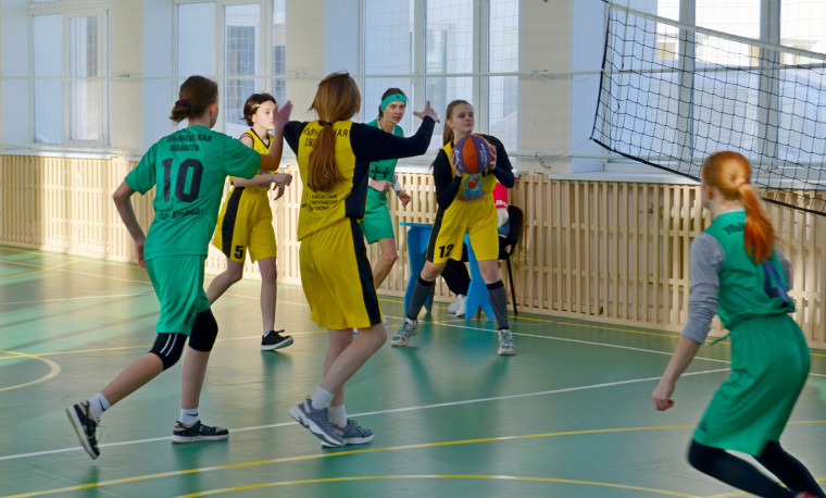 Районные соревнования по баскетболу ШСЛ среди девушек.