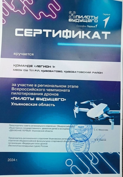 Соревнования по пилотированию дронов «Пилоты будущего».